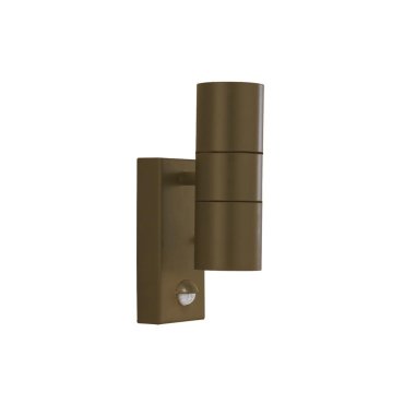 Searchlight Metro - Außenwandleuchte mit PIR-Sensor - 7 x 21 cm -IP44 - rustikales Braun