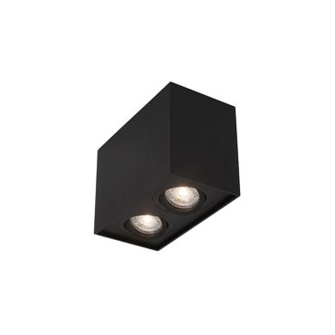 Nova Luce Rende - Aufbaustrahler 2L - 16 x 8 x 9 cm - sandschwarz
