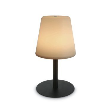 ONE Light Portable Trendy Light - Outdoor-Tischleuchte - aufladbar über USB-Kabel - Ø 16,5 x 30 cm - 3 Stufen dimmbar - 2W LED inkl. - IP44 - schwarz