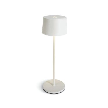 ONE Light Portable Trendy Light - Tischleuchte für den Außenbereich - wiederaufladbar über USB-Kabel - Ø 11 x 35 cm - 3,3W dimmbare LED inkl. - IP65 - weiß