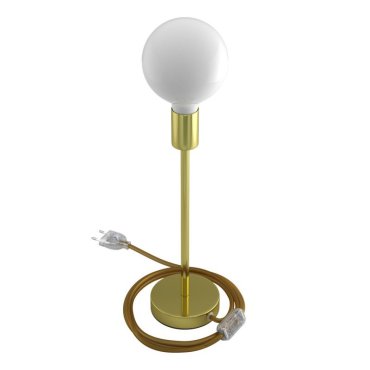 Creative Cables Alzaluce -Tischlampe - Ø 12 x 39 cm - Metall - gold