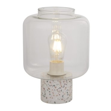 Searchlight Vessel - Tischleuchte - Ø 20 x 28 cm - transparent und weiß