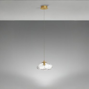 Nova Luce King - Hängeleuchte - Ø 20 x 200 cm - gold und transparent