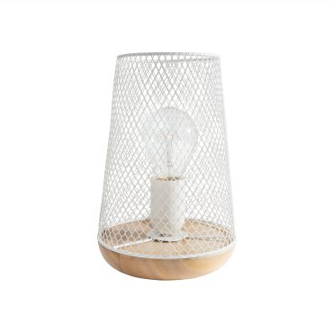 Nova Luce Marco - Tischleuchte - Ø 15 x 19 cm - weiß und braun