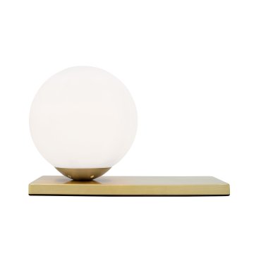 Nova Luce Juliet - Tischleuchte - 26 x 10 x 16 cm - Messing und Opal
