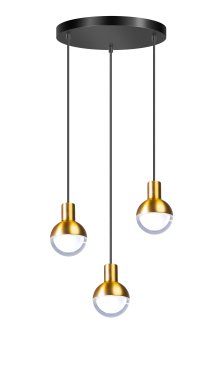 ETH Drop - hängeleuchte - Ø 30 x 200 cm - schwarz und gold