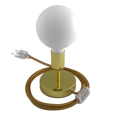 Creative Cables Alzaluce -Tischlampe - Ø 12 x 14 cm - Metall - gold