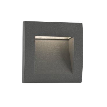 Faro Sedna - Wandeinbauleuchte - 14 x 7,5 x 14 cm - 3W LED inkl. - IP65 - dunkelgrau