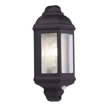 Searchlight Maine - Außenwandleuchte mit PIR-Sensor - 17 x 36 cm - IP44 - schwarz