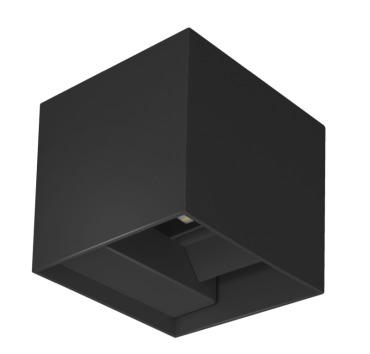 Century Italia Up &amp; Down - Wandleuchte - 10 x 10 x 10 cm - 10W LED inkl. - einstellbare Lichtfarbe - IP65 - schwarz