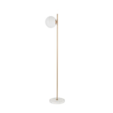 Nova Luce Cantona - Stehleuchte - 155 cm - Messing gold und weiß