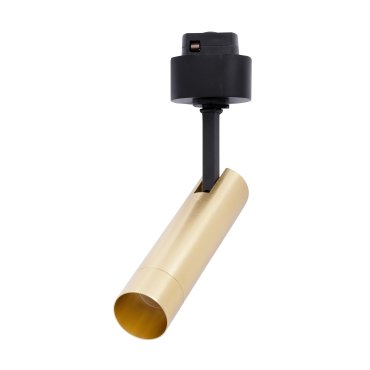 Nova Luce Nap - Strahler für Magnetprofilsystem - Ø 3 x 19 cm - 10W LED inkl. - Messing satiniert und schwarz