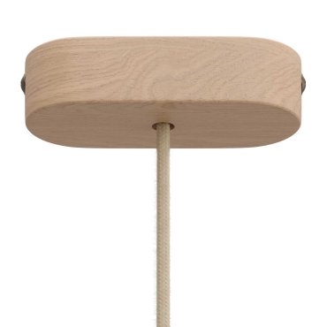 Creative Cables - ovale Deckenrosette 1 Lichtpunkt - 2,7 x 12 x 5,1 cm - Holz