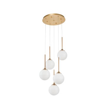 Nova Luce Cantona - Hängeleuchte - Ø 35 x 180 cm - Messing gold und weiß