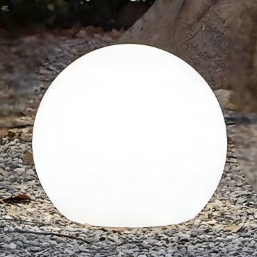 New Garden Buly 40 - solarbetriebene wiederaufladbare Tischleuchte mit Kabel - Ø 40 x 26,5 x 35 cm - 1W RGB LED inkl. - IP65 - weiß