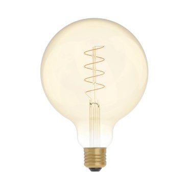 Creative Cables LED-Filament-Lampe - Ø 12,5 x 17,8 cm - E27 - 4W dimmbar - 1800K - Bernstein