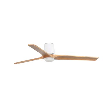 Faro Heywood Tub L - deckenventilator mit licht - Ø 132 - matt weiß und pino
