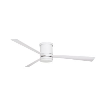 Nova Luce Silky - Deckenventilator mit Licht und Fernbedienung - Ø 132 x 25 cm - 18W LED inkl. - matt weiß