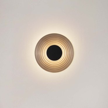 Nova Luce Nous - wandleuchte - Ø 30 x 30 cm - 8W LED inkl. - Schwarz Nickel