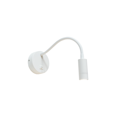 Artdelight Flexi - wandleuchte mit schalter - Ø 10 x 38 cm - 3W LED inkl. - weiß