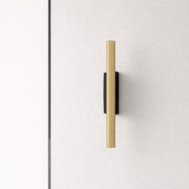 Nova Luce Paron - wandleuchte - 2,5 x 30 x 7 cm - 11W LED inkl. - Sand schwarz und gold