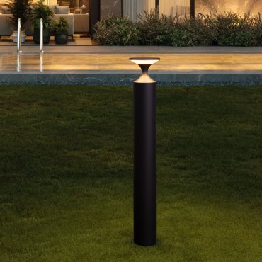 Nova Luce Pistillo - Gartenleuchte - Ø 14,5 x 90 cm - 13W LED inkl. - IP65 - Sand schwarz