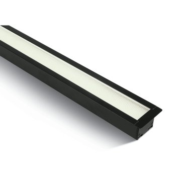 ONE Light UGR19 Recessed LED Linear Profiles - Deckeneinbauleuchte - 121 x 5 x 5,5 cm - 40W LED inkl. - schwarz - weiße Lichtfarbe
