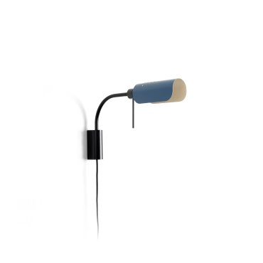 Faro Martinica S - Wandleuchte mit Schalter - 47,2 x 8 cm - schwarz und blau