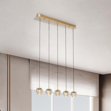 Nova Luce Licio - Hängelampe - 84 x 150 x 10 cm - 16W dimmbar LED inkl. - gold