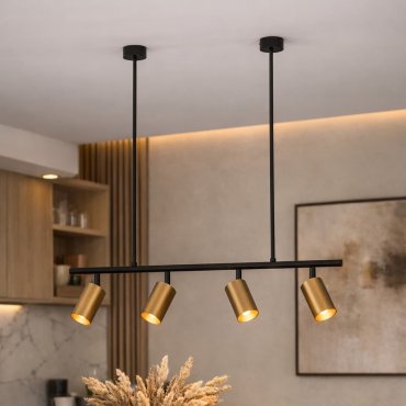 Nova Luce Pogno - pendelleuchte - 96 x 87,5 cm - schwarz und gold