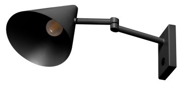 ETH Marvis - wandleuchte mit schalter - 8 x 12 x 44 cm - schwarz