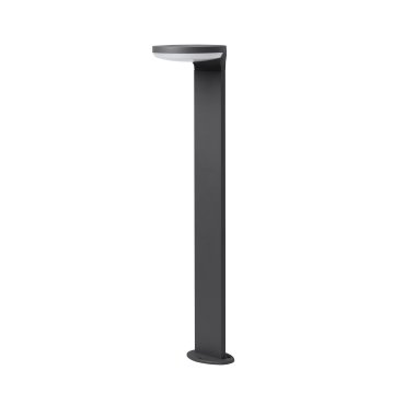 Nova Luce Enzi - Gartenleuchte - 18 x 18 x 80 cm - 17W LED inkl. - IP54 - dunkelgrau