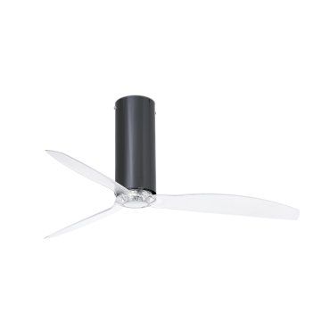 Faro Tube - Deckenventilator mit Fernbedienung - Ø 128 cm - schwarz und transparent
