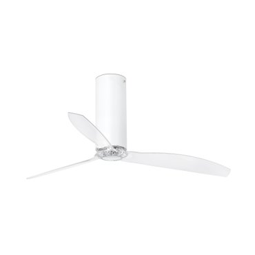 Faro Tube - Deckenventilator mit Fernbedienung - Ø 128 cm - weiß und transparent