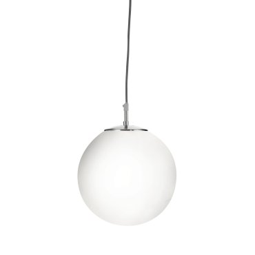 Searchlight Atom - Pendelleuchte - Ø 30 x 120 cm - Silber satiniert und Opal glänzend