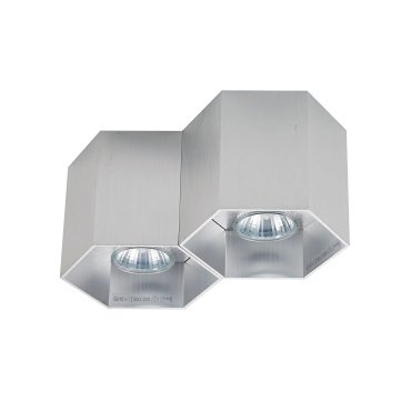 Zuma Line Polygon CL - Aufbaustrahler 2L - 22 x 12 x 10 cm - silber