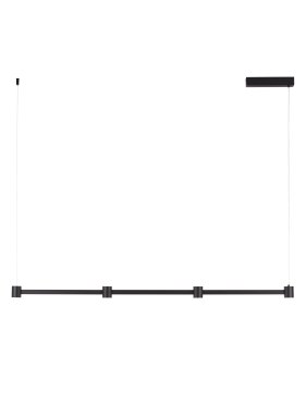 Nova Luce Puize - Hängelampe - 118 x 140 x 6 cm - 24W dimmbar LED inkl. - Sand schwarz
