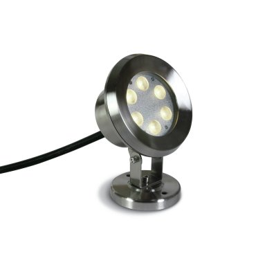 ONE Light LED Underwater Range - Unterwasser-LED-Strahler - Ø 12,5 x 17,6 cm - 6 x 1W dimmbare LED inkl. - IP68 - Edelstahl