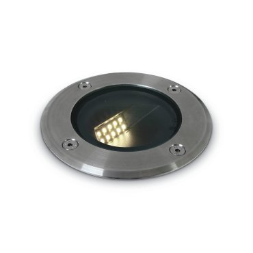 ONE Light Asymmetric Inground - Bodeneinbaustrahler für den Außenbereich - Ø 120 mm, Ø 115 mm Einbaumaß - 8W LED inkl. - IP67 - Edelstahl