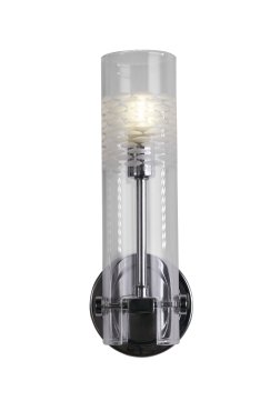 Searchlight Scope - Wandleuchte - 10 x 29 cm - IP44 - Chrom und transparent