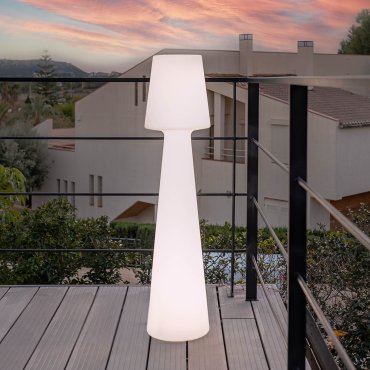 New Garden Lola 110 - Außen-Stehleuchte - Ø 26,5 x 110 cm - 16W LED inkl. - IP65 - weiß - warmweiße Lichtfarbe