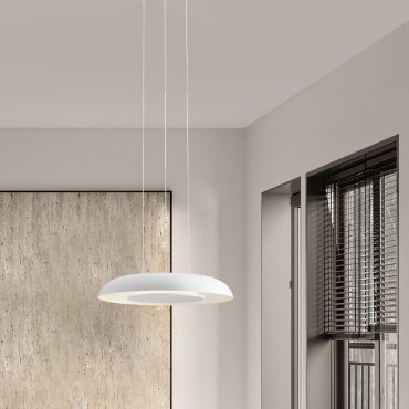 Nova Luce Epos - Hängelampe - Ø 40 x 145 cm - 24W dimmbar LED inkl. - Sand Weiß
