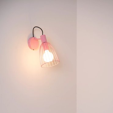 Lucide Macarons - Wandleuchte - Ø 15 x 19,5 x 29 cm - rosa