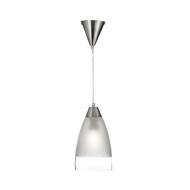 Searchlight Metall- und Glas-Hängeleuchten - Hängeleuchte - Ø 15 x 120 cm - satiniert silber