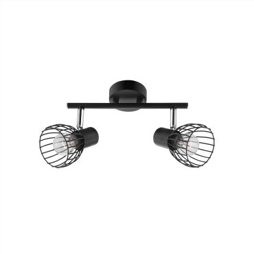 Nova Luce Fiumicino - Aufbaustrahler 2L - 25,5 x 8 x 18 cm - mattschwarz