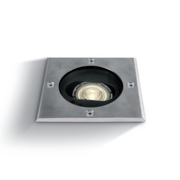 AUSSTELLUNGSSTÜCK - ONE Light GU10 Inground Adjustable Range - Bodeneinbaustrahler für den Außenbereich - 120 x 120 mm, Ø 115 mm Einbaumaß - IP67 - Edelstahl