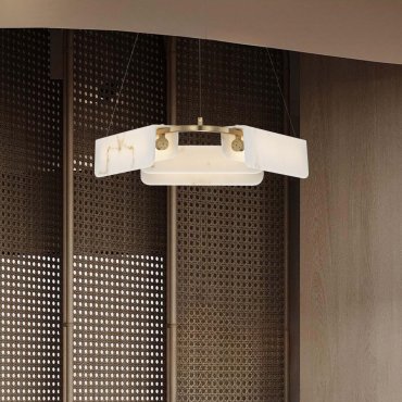 Nova Luce Aider - Hängelampe - Ø 63 x 130 cm - 34W dimmbar  LED inkl. - messing gold
