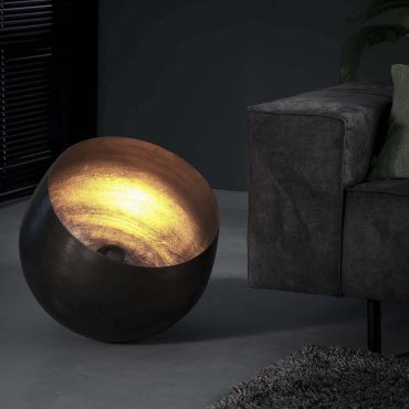 Vico Basket - Stehleuchte - Ø 46 x 46 cm - schwarzes Nickel