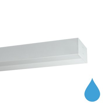 Leuchtenkönig Wall Line - Wandleuchte - Profil 3,3 x 7 cm - 19,2W LED pro Meter - weiß - LED-Strip und Treiber IP65