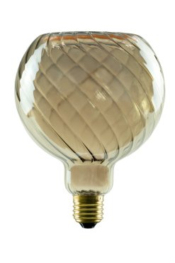 Segula LED-Lampe - Floating Line Twisted - Ø 12,5 x 16,5 cm - E27 - 6W dimmbar - 1900K - rauchfarben